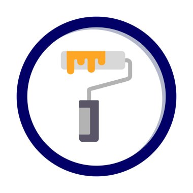Modern Paint Roller simgesinin vektör çizimi              