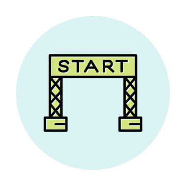 satır simge vektör çizim başlatmak