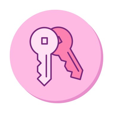 anahtar simgesi. düz dizayn. vektör illüstrasyonu 