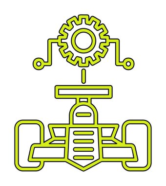 Araba Ayarlama simgesinin vektör illüstrasyonu 