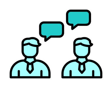 Basit Çalışma İletişim simgesi, vektör illüstrasyonu