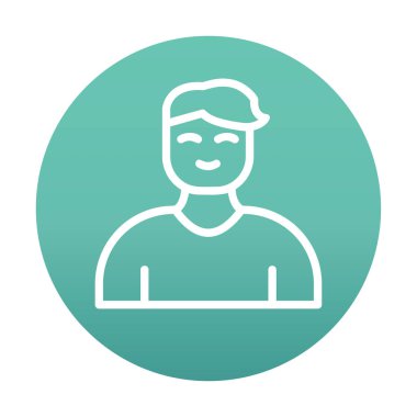 Profil simgesi vektör illüstrasyonu