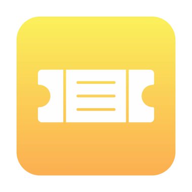 bilet simgesi, vektör illüstrasyonu basit tasarım