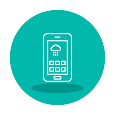 Cep telefonu web simgesi, vektör çizim