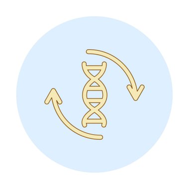 DNA ikon vektör çizimi molekülü