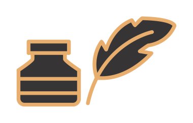 Quill ve Ink vektör simgesi