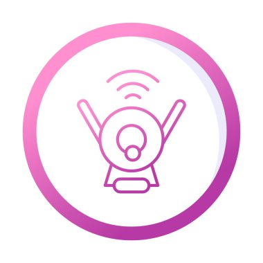 Web kamera düz vektör simgesi