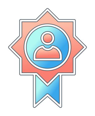 Başarı, ödül, madalya ikonu, vektör illüstrasyonu