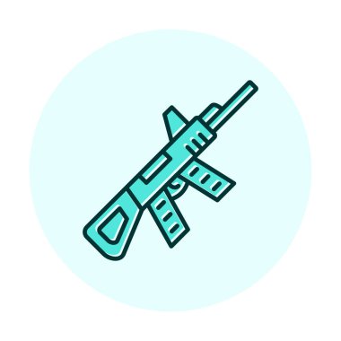 Makine Tüfeği vektör illüstrasyonu