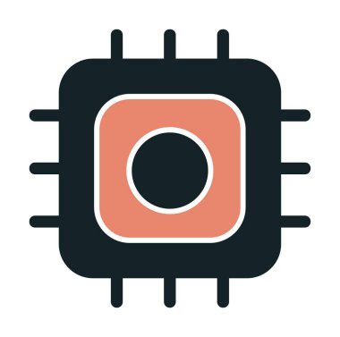 vector illustration of Processor modern icon
