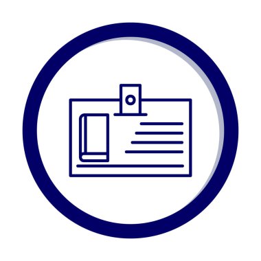 Kütüphane kartı simgesi, vektör illüstrasyonu