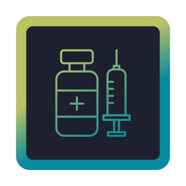 Aşı vektör illüstrasyon tasarımlı şırınga