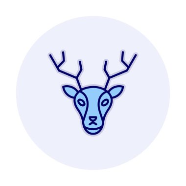 Geyik. Web simgesi basit illüstrasyon