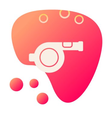  Islık düz simge tasarımı, vektör, illüstrasyon