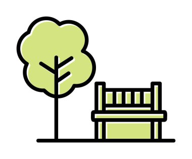 Yedek vektör renk simgesine sahip park 