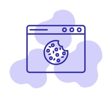 Basit Web Kurabiyeleri simgesi, vektör illüstrasyonu