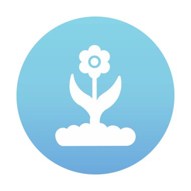 Basit bir çiçek vektör simgesi. dizayn