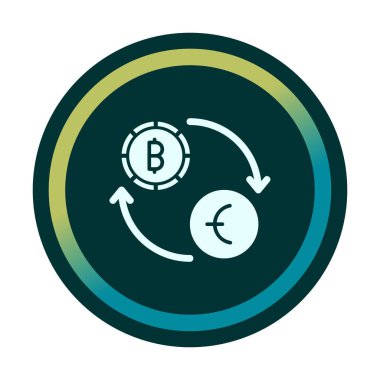 para birimi değişim simgesi, vektör illüstrasyonu