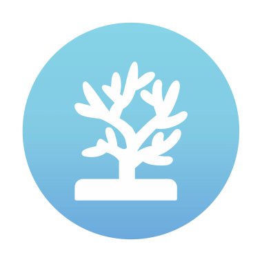 Mercan simgesi vektör illüstrasyonu