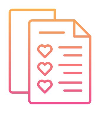 Dilek listesi. Web simgesi basit illüstrasyon 