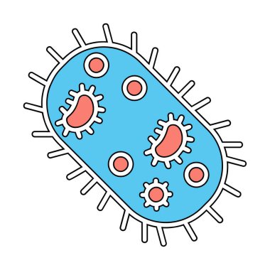 Mikroorganizma simgesi vektör illüstrasyon tasarımı