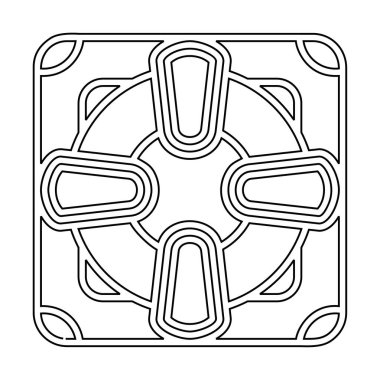 Lifesaver yassı simgesinin vektör çizimi, cankurtaran sembolü  