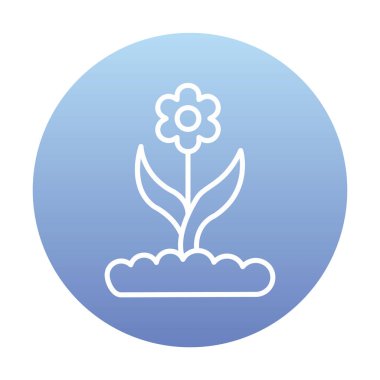 Basit bir çiçek vektör simgesi. dizayn