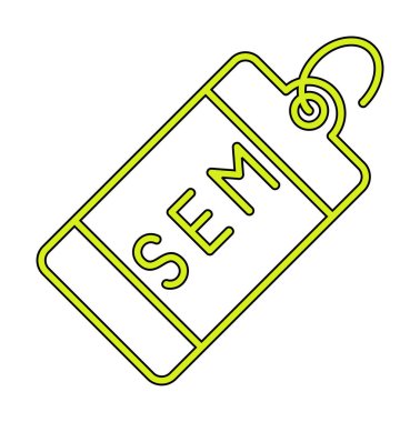 sem etiket simgesi, vektör illüstrasyonu  