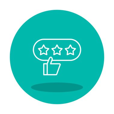 derecelendirme vektör simgesi, İyi İnceleme konsepti                         