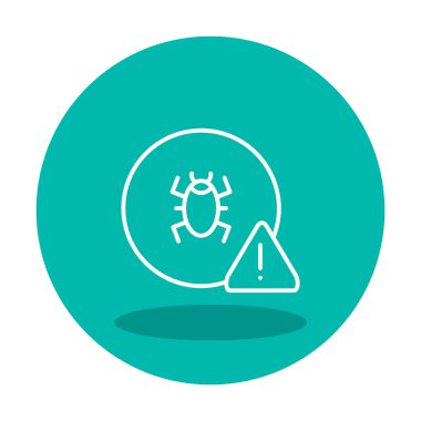 CD virüs ikon vektör illüstrasyonu