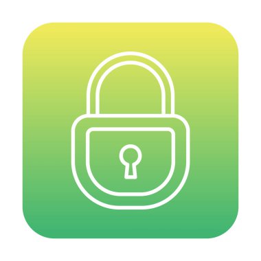 asma kilit web simgesi, vektör illüstrasyonu