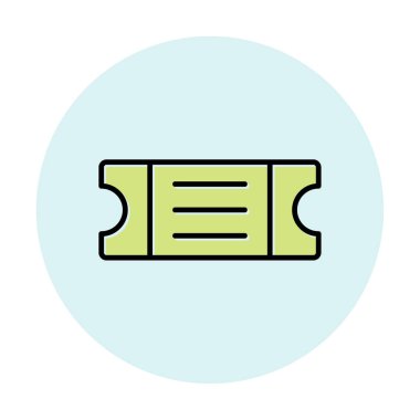 bilet simgesi, vektör illüstrasyonu basit tasarım