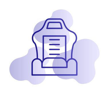 araba koltuğu simgesi, vektör illüstrasyonu 