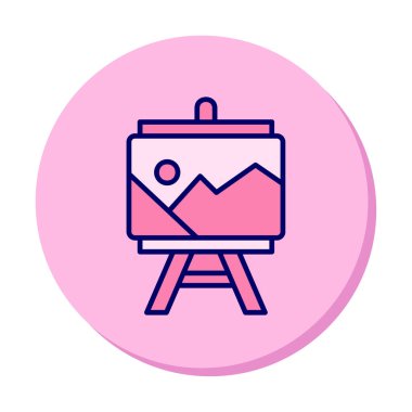 düz boyama simgesi, vektör illüstrasyonu