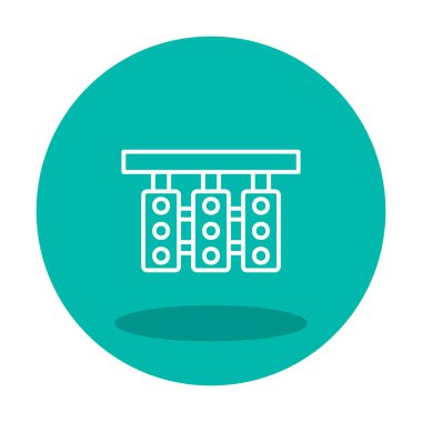 Trafik ışıkları web simgesi, vektör çizim 