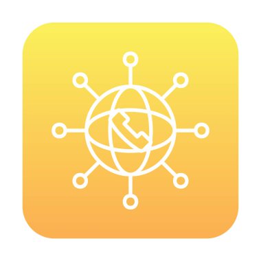 Basit ağ simgesi, vektör illüstrasyonu