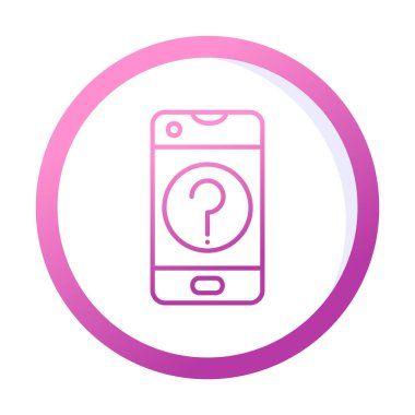 Yardım veya mobil destek simgesi, vektör illüstrasyonu 