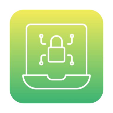 bilgisayar kilidi vektör illüstrasyonu 