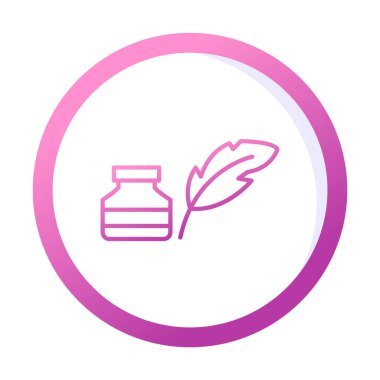 Quill ve Ink vektör simgesi