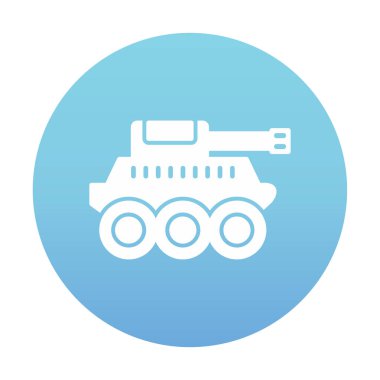 düz askeri tank vektör ikonu tasarımı