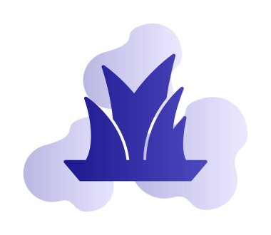 Çim simgesi, vektör illüstrasyonu 