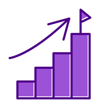 büyüyen grafik simgesi, vektör çizim