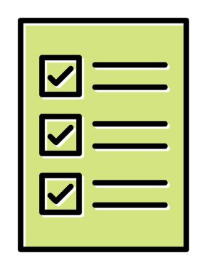 Kontrol Listesi web simgesi, vektör illüstrasyonu 