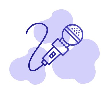 mikrofon web simge vektör çizim           