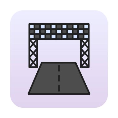 Racetrack simgesi vektör çizimi