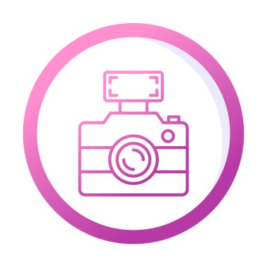 fotoğraf makinesi simgesi, vektör illüstrasyonu