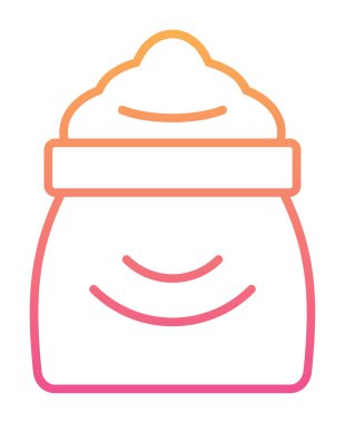 Şeker düzlüğü simgesi, vektör illüstrasyonu  