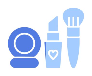 Makyaj araçları web simgesi, vektör illüstrasyonu