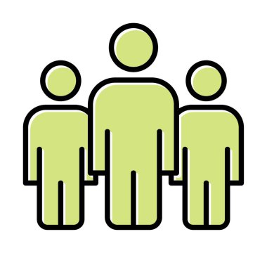 grup insan düz biçim vektör çizimi 