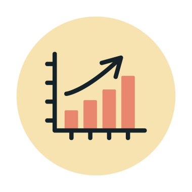 büyüyen grafik, bar grafiği vektör çizimi
